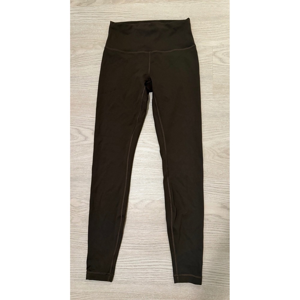 Lululemon Wunder Train High Rise Tight Legging Womens 6 Java Yoga LW5DJOS